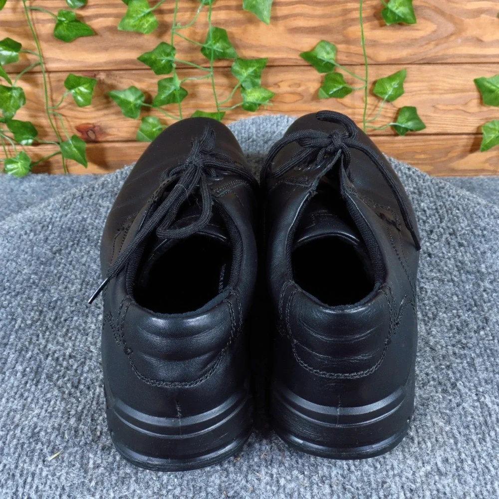 Hotter Burton‎ Men Oxford Shoes Size 8 Casual Walking Work Comfort Black Leather